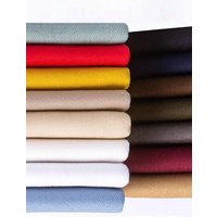 Thickend Cotton Denim Fabric By Meters for Coat Jeans Skirt Bag Hat Diy Sewing Cloth Wearable Comfortable Plain Black Pink White