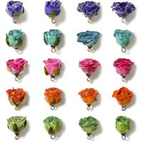 1PC Handmade Resin Dried Flower Charms Multicolor 3D Real Flower Leaves Pendants For Jewelry Making Diy Earrings Supplies 2x16mm