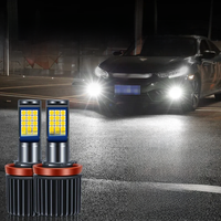 2PCS Strobe Car Fog Lamp H1 H3 H8 H11 LED 9005 HB3 9006 Hb4 H7 Auto Daytime Running Light Flash Driving Bulb White