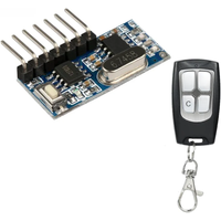 433 mhz Wireless RF Remote Control Switch EV1527 Learning Code 4CH Relay Receiver Module and On Off Transmitter For DIY Kit