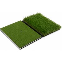 Foldable Golf Swing Practice Mat, Long & Short Grass Hitting Mat with Non-slip Bottom, for Indoor and Outdoor Golf Training