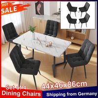 Anajqaqia Esszimmerstuhl-Set, 4er-Set, gepolsterte Stühle mit Rückenlehne und Metallbeinen, Esszimmerstühle, Küchenstuhl, Lounge-Sessel