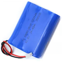 18650 lithium rechargeable battery 2200mAh 11.1v 12V with plug 3 Series fishing lighting triangular flashlight strong light LED