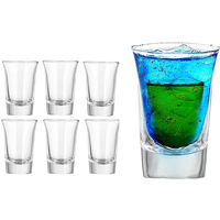 Heavy Base Shot Glass Set, Whiskey Shot Glasses, Mini Glass Cups For liqueur, Double Side Cordial Glasses,Tequila Cups Sm