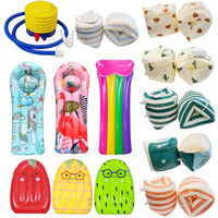 2024 New Summer Inflatable Foldable Floating Row PVC Cartoon Unicorn Fruit Pattern Swimming Circle Pool Bathtub Water Play Toy