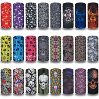 AliExpress Fandana Gear Breathable Skull Neck Gaiter for Cycling Hiking Fishing UV Protection Quickdry Black Bandana Men Women Art Printing Scarf Gift