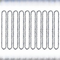 Rounded Cutter Head 12" Chainsaw Chain Saw Blade Set with 45 Links 3/8" Low Profile Pitch 0.050" Center Guide Tooth Thickness