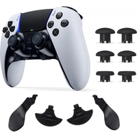 For PS5 Edge Dualsense Controller Replacement Thumbsticks Joysticks Grip and 4 Paddles Black