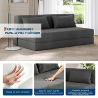 4w1: składana sofa-łóżko, wielofunkcyjne krzesło-łóżko z miękkim obiciem z weluru, składane krzesło futon, rozkładane krzesło-łóżko, wygodne łóżko dla gości do salonu, sypialni, mieszkania i małych
