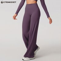 Ctenkevet High Waist Wide-Leg Yoga Joggers Women's Autumn Casual Outdoor Sweatpants Female Straight Tracksuit Bottoms