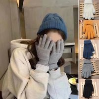 AliExpress NONE Womens Cashmere Knitted Winter Gloves Women Autumn Winter Warm Thick Touch Screen Skiing Outdoor Cycling Glove