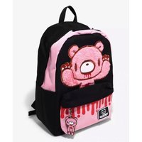 Y2K Pink Plush Bear Backpack Kawaii Creepy Cute Goth Punk Doll Bag Harajuku Streetwear Stuffed Animal Double Shoulder Bag Gift