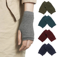AliExpress NONE Winter Women Half Finger Gloves Stretchy Hand Wrist Arm Wamer Crochet Knitting Faux Wool Mittens Fingerless Solid Color Gloves