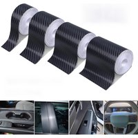 Carbon Fiber Automotive Adhesive Tape Roll Matte Black Protective Car Film Self-Adhesive Film 3D Vinyl Car Film Accessories