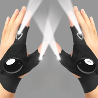 AliExpress LED Half Finger Glove for Men Women Outdoor Waterproof Night Fishing Bait Cycling Running Flashlight Durable Fingerless Gloves