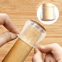 20pcs Non-slip Clear Chair Leg Covers With Felt Large Round Chair Floor Protectors Chair Leg Floor Protectors Table Mats Chair