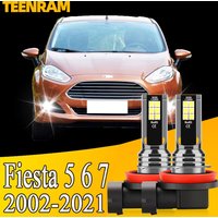 2x H8 H11 LED Accessories Front Fog Light Bulb Lamp For Ford Fiesta 5 6 7 2002-2021 2008 2009 2010 2011 2012 2013 2014 2015 2016