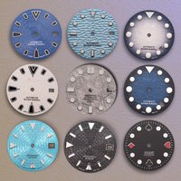 Sell Like Hotcakes 28.5mm S Logo Wave White Dial Green Noctilucent Fit NH35/NH36/4R/7S Movement Watch Modification Accessories