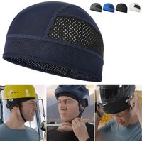 AliExpress NONE Summer Mesh Thin Vents Beanie Cap Bonnet for Men Sweat Absorbent Skull Cap Under Helmet Moisture Wicking Cycling Cap for Rider