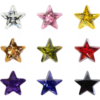3X3MM~10X10MM Star Shape 5A Quality Various Color Cubic Zirconia Bead Stones Round Cut Loose CZ Synthetic Gems