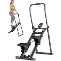 Stepper Compact opvouwbare verticale fitnessklimmer met verlengd loopbereik, verstelbaar stuur en pedalen