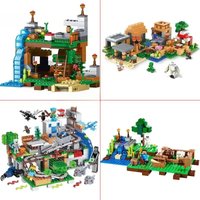 my world The Farm MINI TreeHouse Alex Zombie Action Building Blocks Village Model Bricks Mountain cave Boys Toys Children