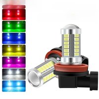 2pcs LED Fog Lights H11 H8 H4 H7 9005 9006 LED Bulbs 33SMD 5730 Car DRL Extremely Bright 6000K White Yellow/Red/Blue/Pink/Green