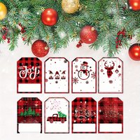 80 Pcs Self Adhesive Christmas Gift Tag Xmas Kraft Name Tags Natural Kraft Christmas Stickers Christmas Presents Labels