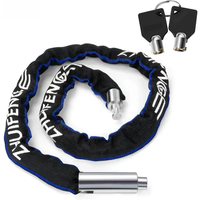 AliExpress Xunting Bicycle Lock Heavy Duty Bike Chain Lock Anti-Theft Security 6MM Thick Chain For Motorcycle Door Scooter With 2 Keys