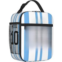 Custom Messis 10 Football Soccer Merch Insulated Lunch Bag For School Storage Food Boxes Leakproof Thermal Cooler Lunch Boxes