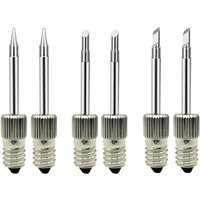 6pcs E10 Interface Soldering Iron Tips Welding Tips USB Soldering Tip Set B C K Type Welding Head Silver Soldering Tools