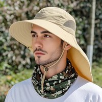 AliExpress NONE 1/2/4PCS Summer Waterproof Fisherman HatOutdoor Hiking Fishing Sun Protection Hat Cycling Big Eave Neck Protection Sun Hat