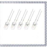 50pcs 100pcs Transparent LED Lights Outdoor Blocking Diode Bulbs 5MM Super Bright White Orange Yellow Blue Green Red Emitting