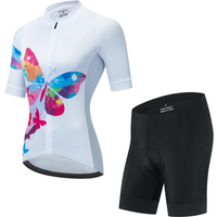AliExpress NONE Summer Cycling Jersey Sets 2024 Women Cycling Clothing MTB Bike Suit Short Sleeved Bicycle Bike Outdoor Clothes Maillot Ciclismo