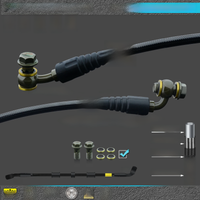 AliExpress POWERZONE Motorcycle Dirt Bike Braided Steel Hydraulic Brake line Clutch Oil Hose Tube 400 To 2300mm 90-28degree Fit Racing MX Black