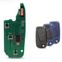 jingyuqin 3 Buttons 434Mhz Remote Car Key Circuit Board ID46 PCF7941 Chip Fob for Fiat Panda 2007 2012 Replacement
