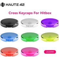 Haute42 23.5mm Hitbox Button Caps For Leverless Arcade Controller 8Pcs Cross Keycaps For Hitbox Controller LP Switches Cap