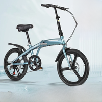 AliExpress TLXT Aluminum Alloy 20 Inch Adult Speed Folding Bicycle Portable Male And Female Student Travel Disc Brake Small Wheel Bicycle 2024