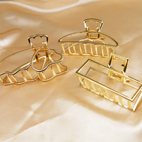 Butterfly Geometric Elegant Hair Clip Claw Clamp for Girls Fashion Simple Gold Hair Claws Clips Headwear for Women Styling Tools