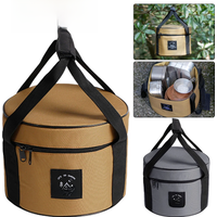14/9L Dinnerware Organizers Oxford Cloth Pot Storage Bucket Waterproof Travel Cutlery Carrying Bag Bowl Cups Container Supplies