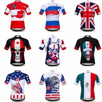 AliExpress Weimomonkey cycling jersey Men Mountain Bike jersey Pro MTB Bicycle Shirts Short sleeve Team Road Tops Canada France Russia Skull red