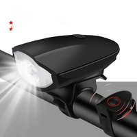 AliExpress Black Bicycle Light USB Led Waterproof With Horn Mountain Bike Dark Night Outdoor Riding Headlight