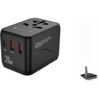 LENCENT PD20W Universal Travel Adapter with 1AC 2 USB Ports 1 Type C Fast Charging Power Adapter EU/UK/USA/AUS plug for Travel