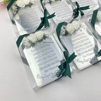 Ayatul Kursi Magnet Frame Custom Acrylic Tag Muslim Nikkah Favors Islamic Wedding Party Decoration Ramadan Eid Mubarak Gift