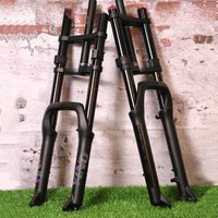 AliExpress BUCKLOS Suspension Fork 20'' Air Fork 140mm Single/Double Shoulder MTB Fork 20 Inch Snow Electric Suspension Fat Fork Bike Part