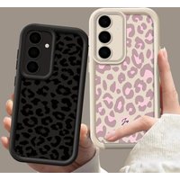 Leopard Print Case For Samsung Galaxy A56 5G A55 A54 A36 A35 A34 A26 A57 A16 A15 S26 S20 FE S21 S22 S23 S24 S25 Ultra Capa Funda