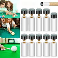 5/10Sets Billiard Cues Tips Replacement with White Pool Cue Stick Ferrules 12mm Screw On Pool Cue Tips Billiard Cue Accessories