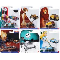 Disney Hot Wheels Character Car 2024 Mix 6U The Lion King Simba The Nightmare Before Christmas Sally Captain America Model Toys