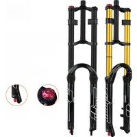 AliExpress BOLANY Double Crown Bicycle Air Fork 27.5 29 inch MTB Air Suspension 9x100mm Quick Release Axle Sponge Lubrication Bike Fork