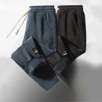Winter Corduroy Mens Joggers Sweatpants High Quality Thick Warm Fleece Pants Male Casual Thermal Track Trousers Plus Size 9xl